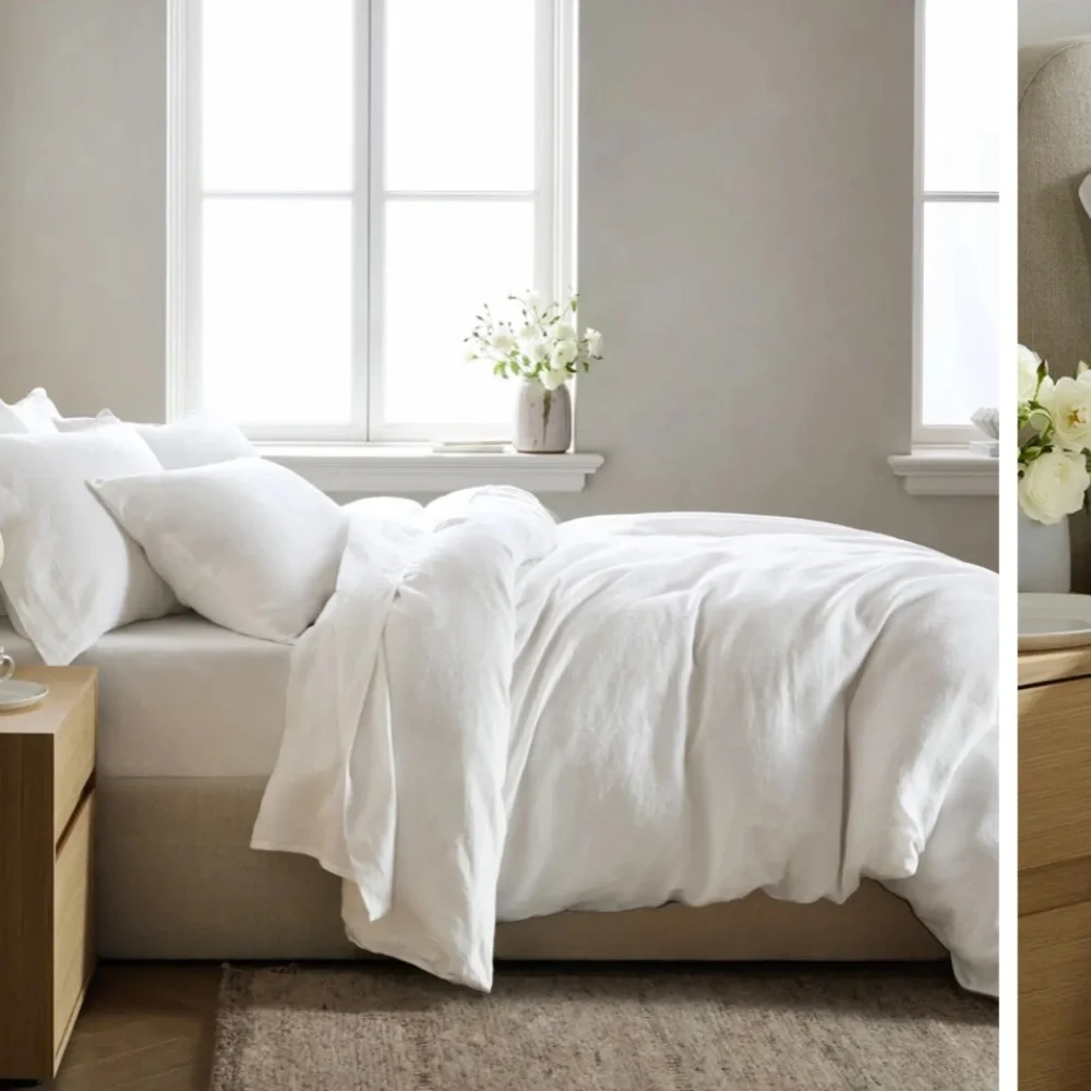 Quince European Linen Duvet Cover Set - Picture 2 of 3